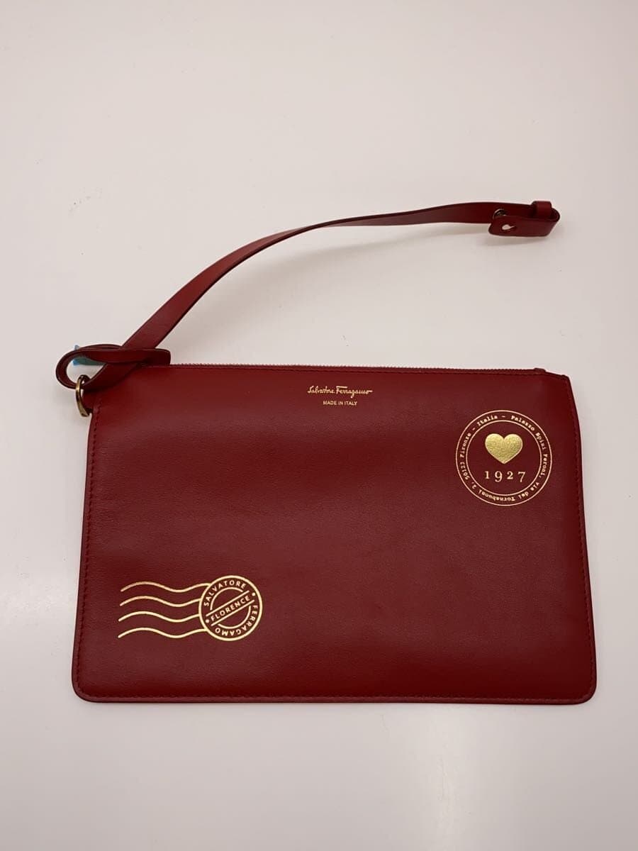 Salvatore Ferragamo Gancini SAND NERO Monogram Tote Bag Pouch Metal PVC BEG All Over Pattern 21I012 7