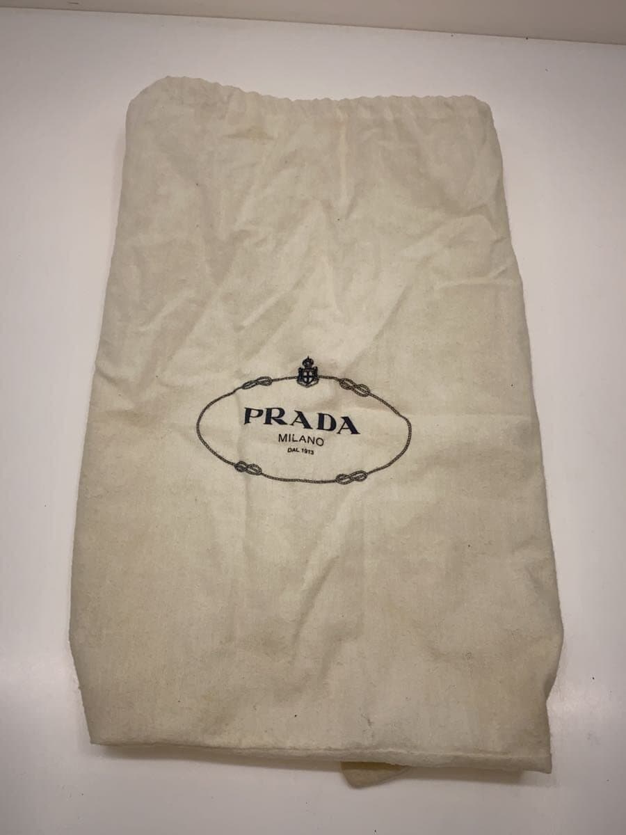 PRADA Triangle Gold Studs One Shoulder Handbag Nylon BLK Solid 7
