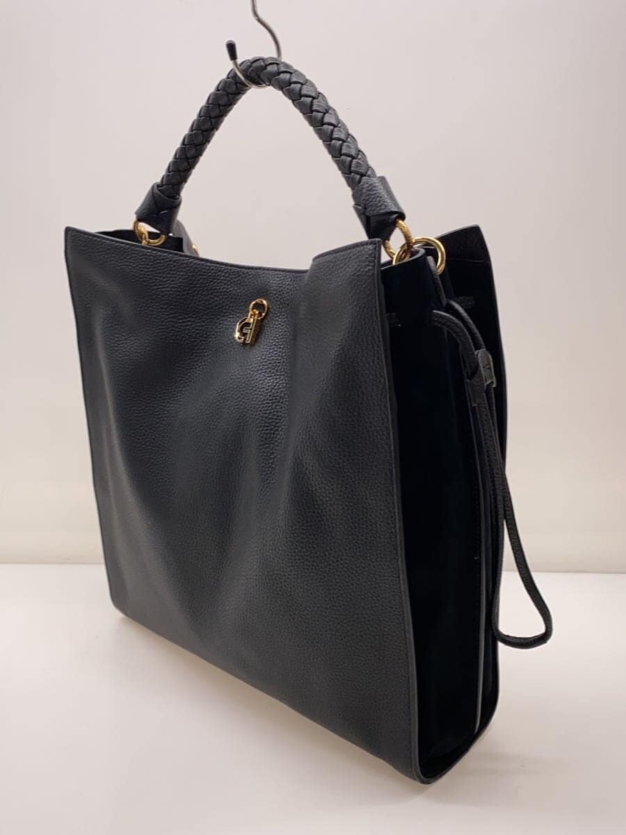 COLE HAAN Tote Bag Leather BLK 2