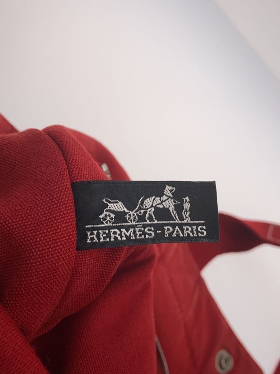 HERMES Air Line MM Tote Bag Canvas RED 5