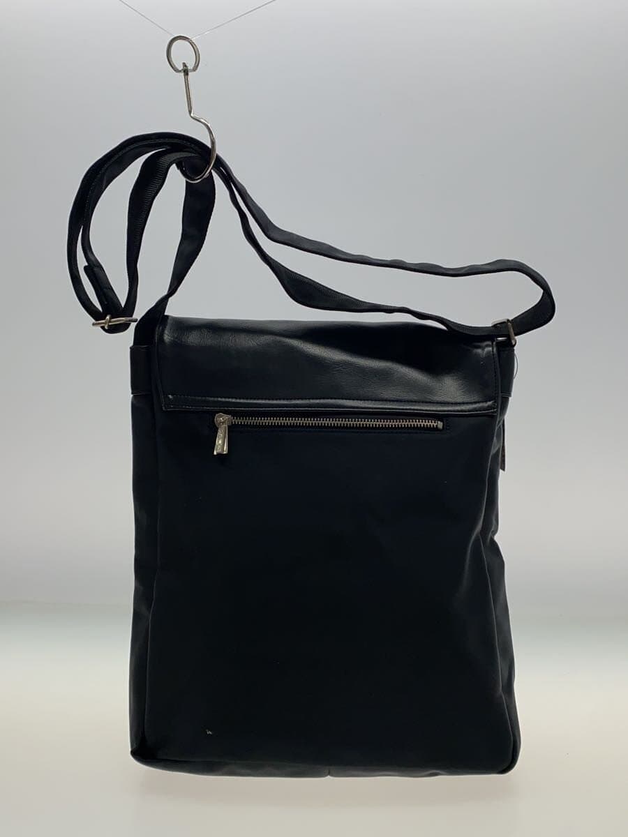 Jean Paul GAULTIER HOMME Messenger Bag Cowhide Switch Shoulder Bag Nylon BLK 3