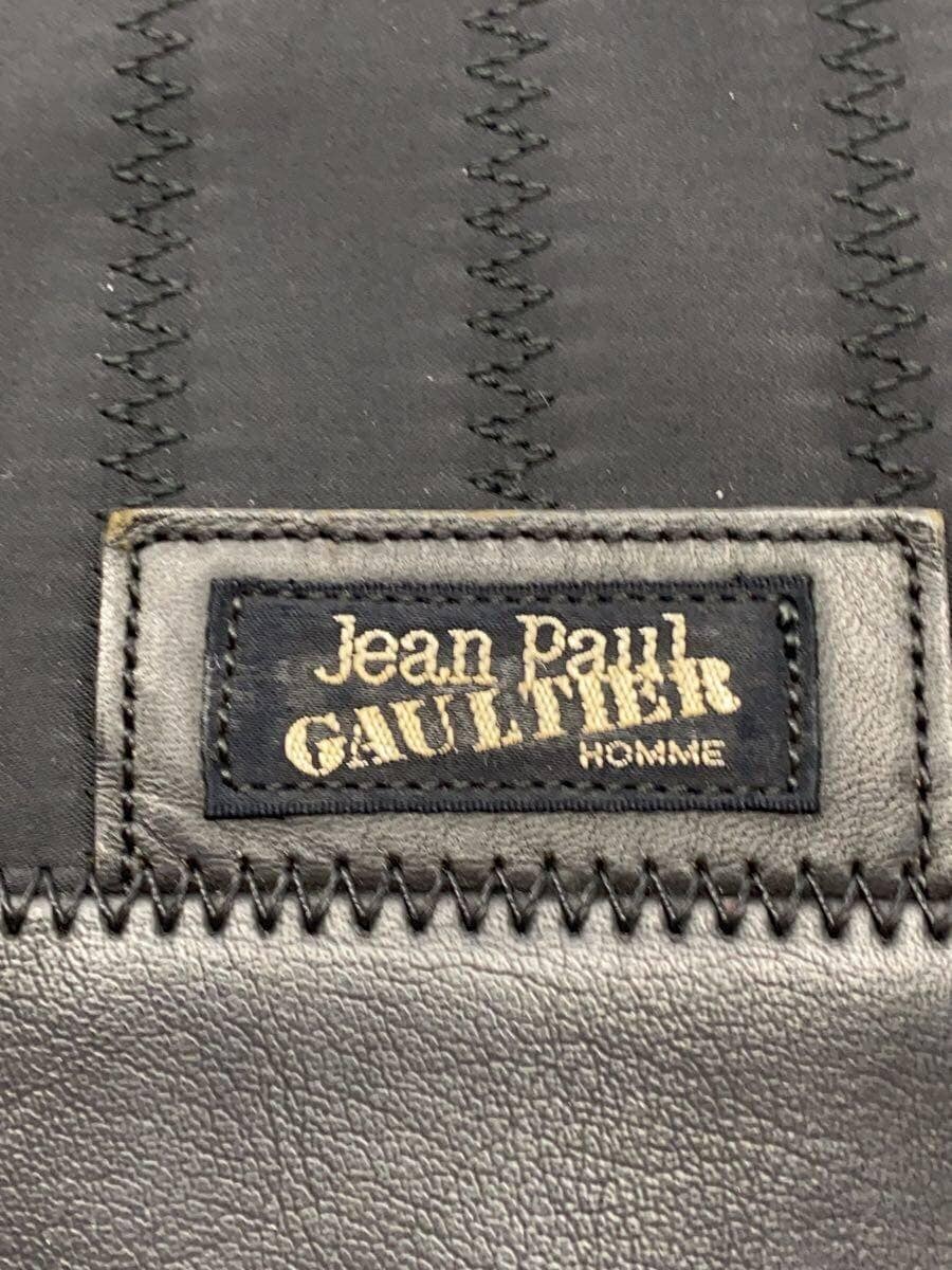 Jean Paul GAULTIER HOMME Messenger Bag Cowhide Switch Shoulder Bag Nylon BLK 5