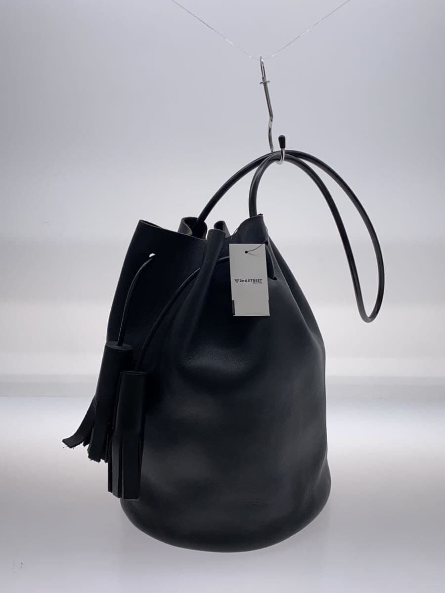 Building Block Shoulder Bag Leather Black 2