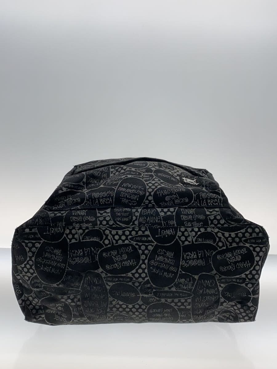 STUSSY Backpack Canvas BLK All Over Pattern 4