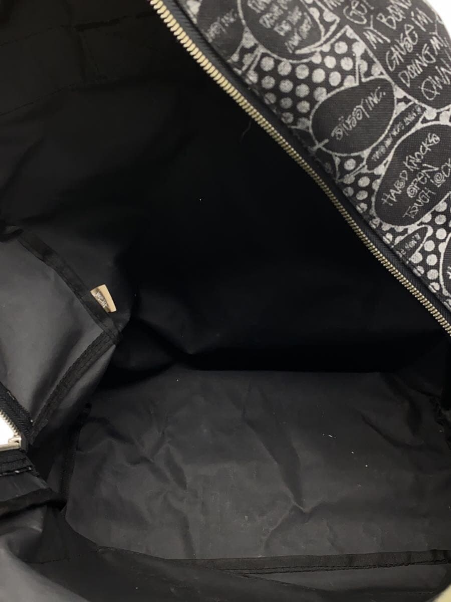 STUSSY Backpack Canvas BLK All Over Pattern 6
