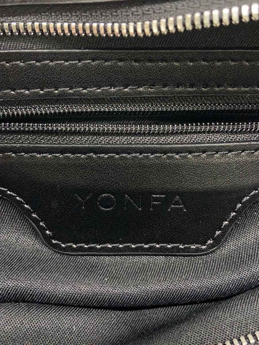 YONFA Shoulder Bag Leather BLK Solid 5