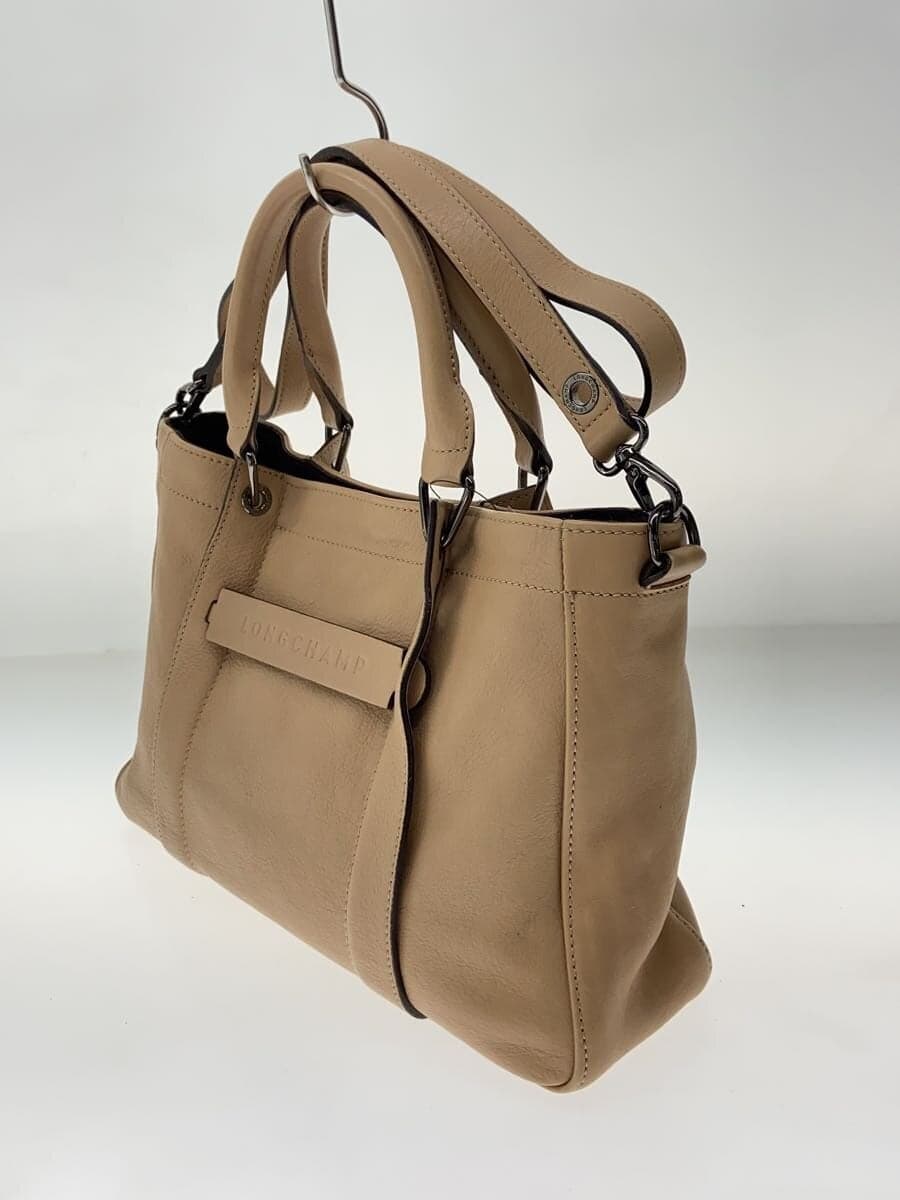 LONGCHAMP Bag Leather BEG Solid 2
