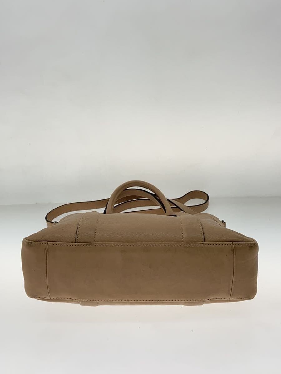 LONGCHAMP Bag Leather BEG Solid 4