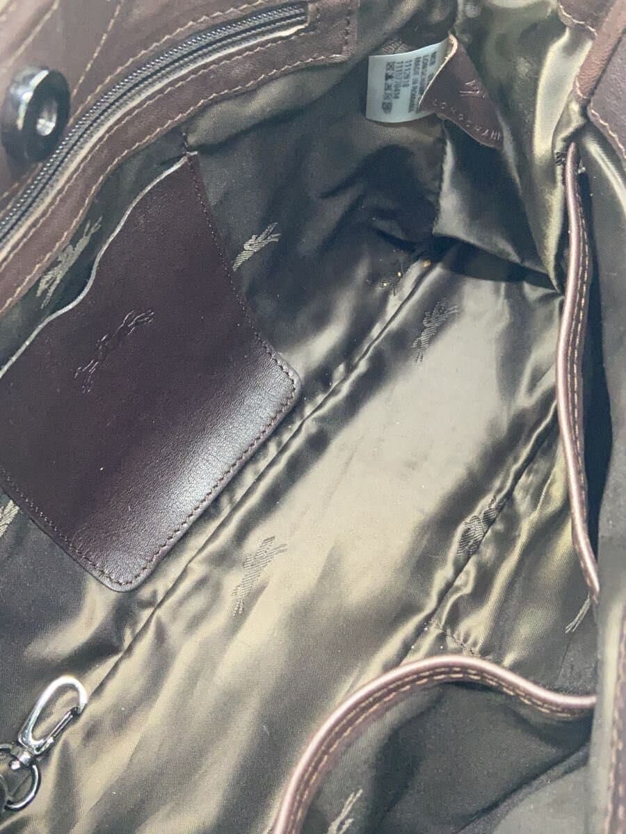 LONGCHAMP Bag Leather BEG Solid 6