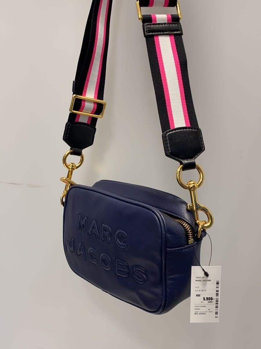 MARC JACOBS Shoulder Bag Leather NVY Solid 2