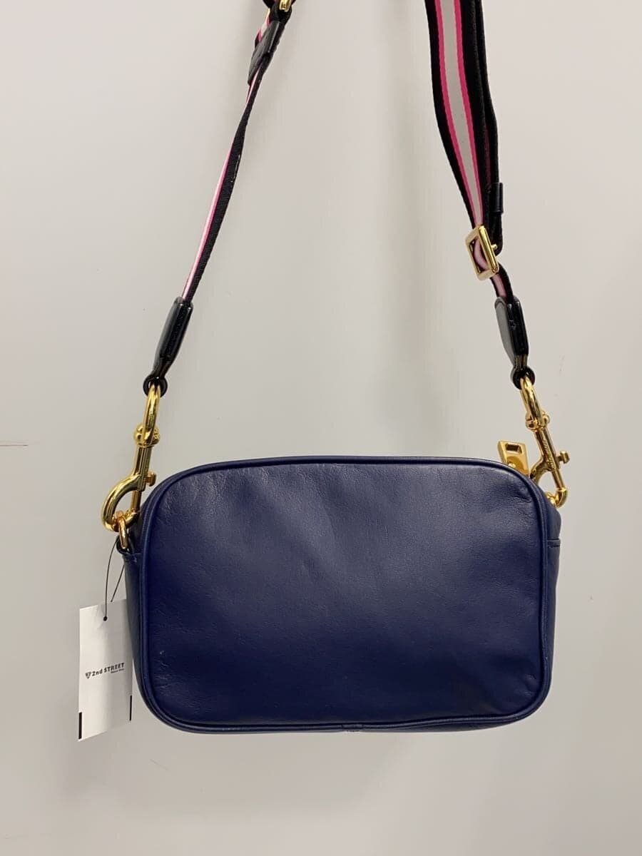 MARC JACOBS Shoulder Bag Leather NVY Solid 3