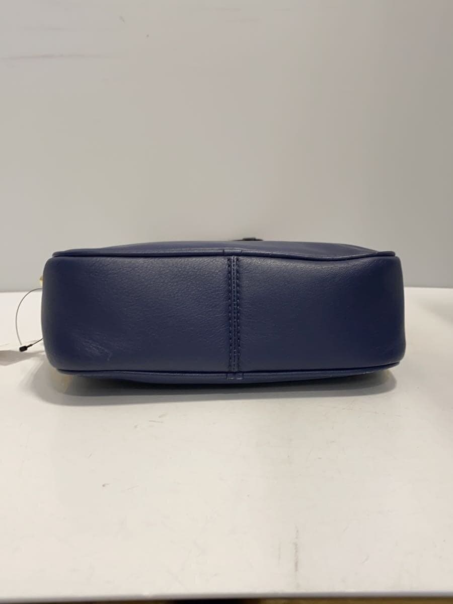 MARC JACOBS Shoulder Bag Leather NVY Solid 4