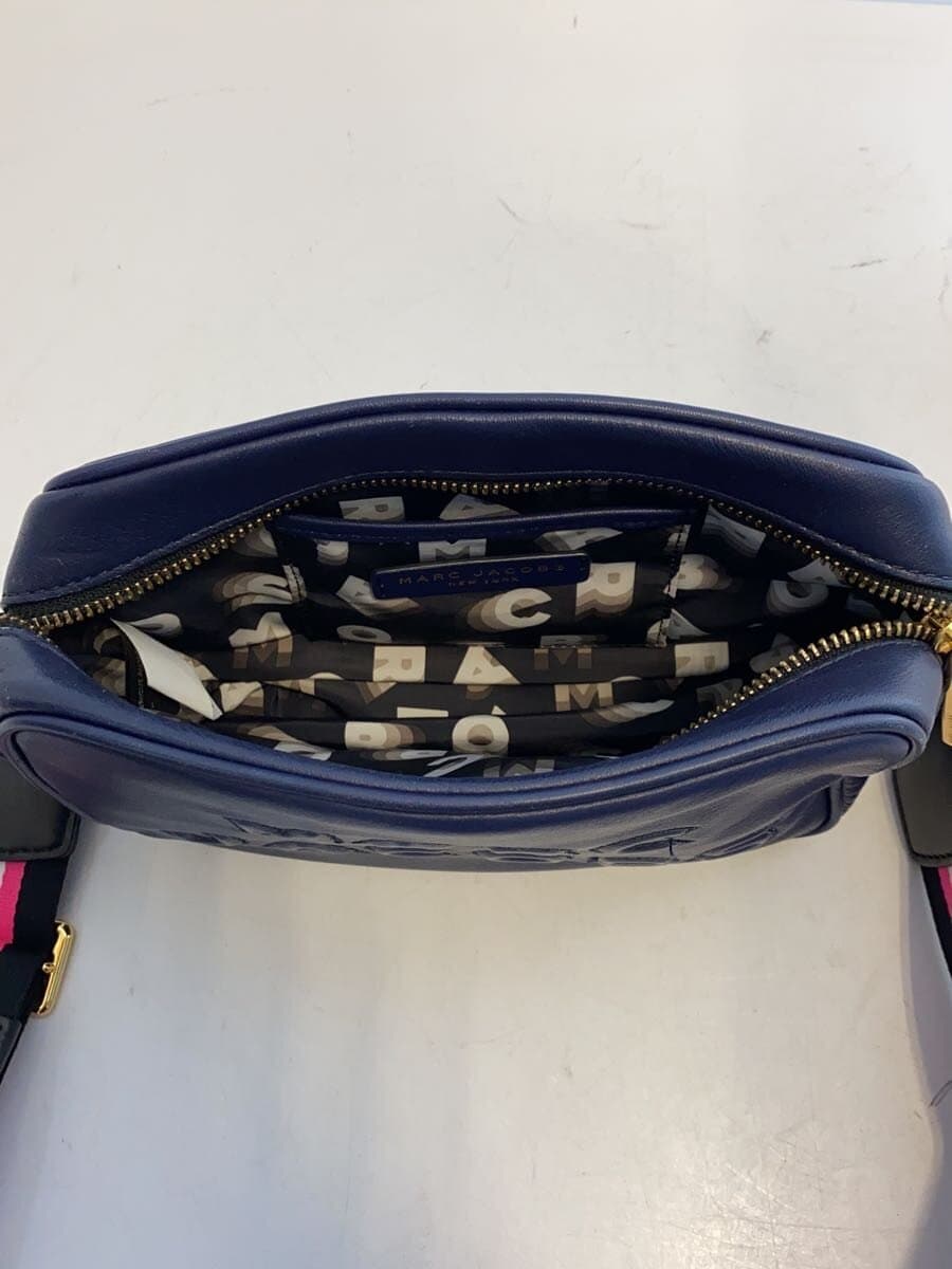 MARC JACOBS Shoulder Bag Leather NVY Solid 6