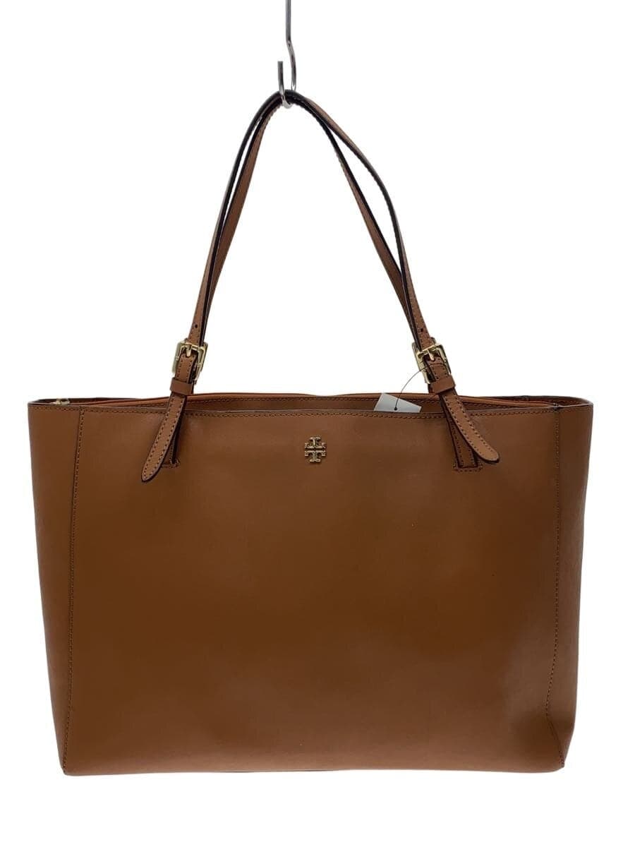 TORY BURCH Business Bag Tote Bag Leather BRW Solid Color