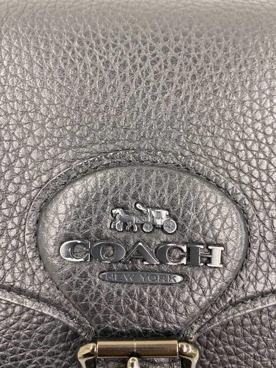 COACH Amelia Saddle Bag Shoulder Bag Leather BLK CP103 5