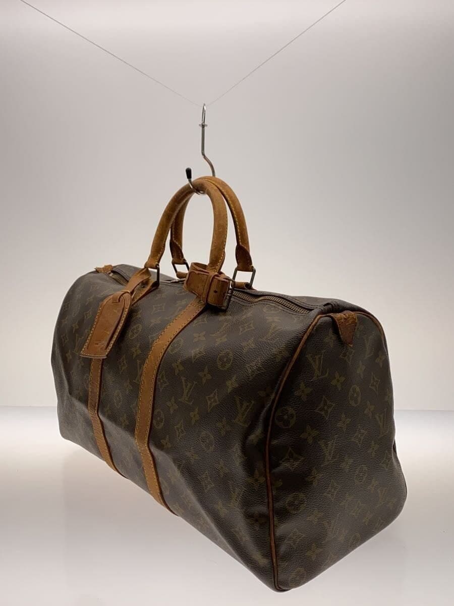 LOUIS VUITTON Keepall 45 Monogram Canvas PVC BRW M41428 2