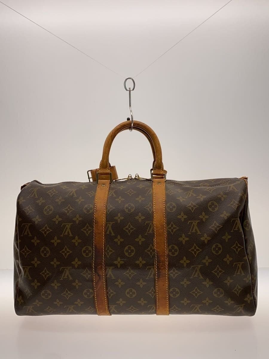 LOUIS VUITTON Keepall 45 Monogram Canvas PVC BRW M41428 3