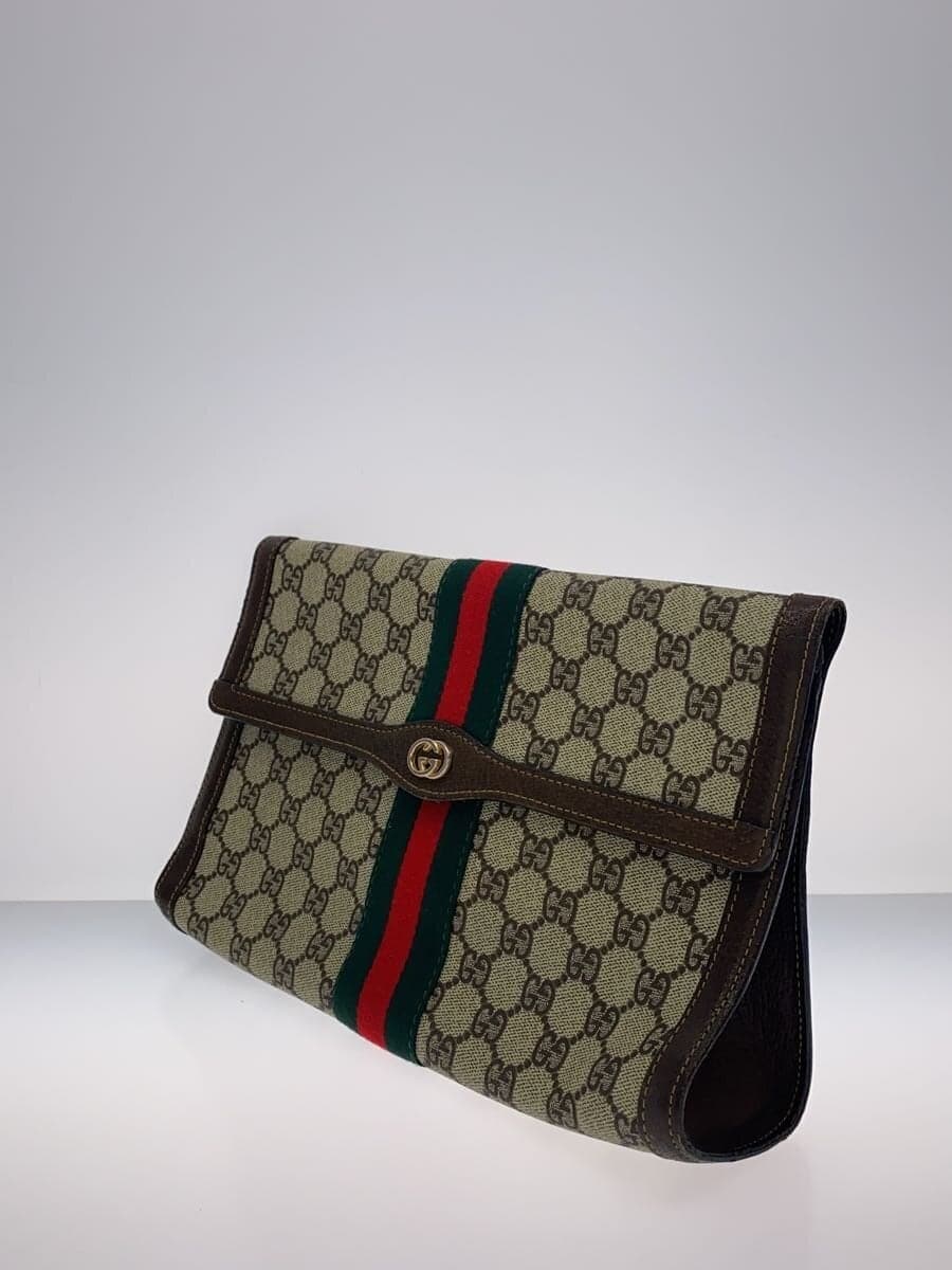GUCCI clutch bag -- BEG all-over pattern 2