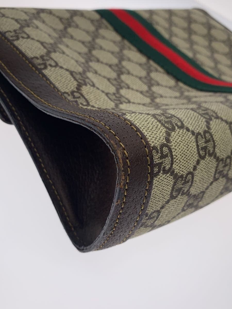 GUCCI clutch bag -- BEG all-over pattern 8
