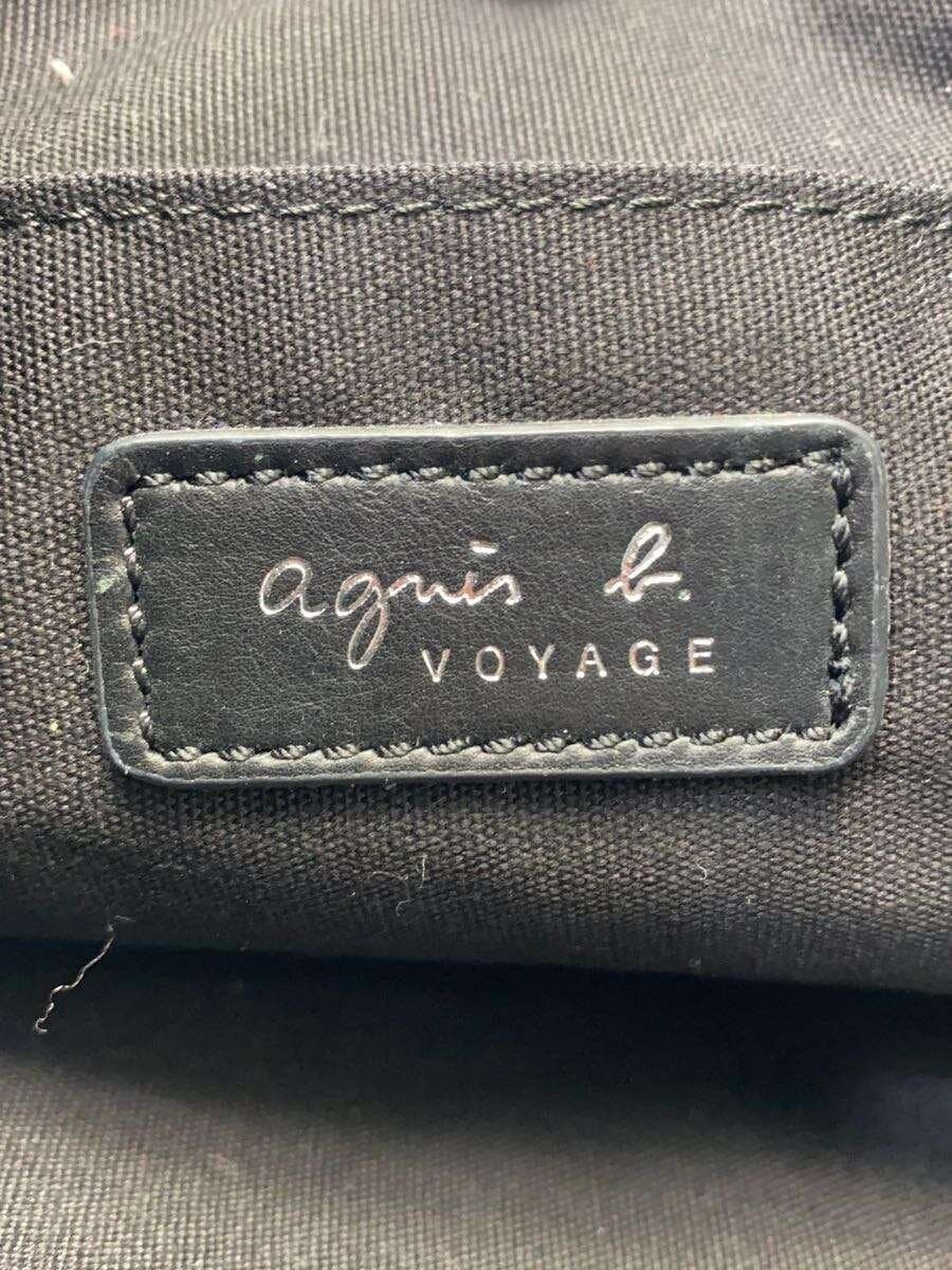 agnes b VOYAGE Studs Shoulder Bag Leather BLK 5