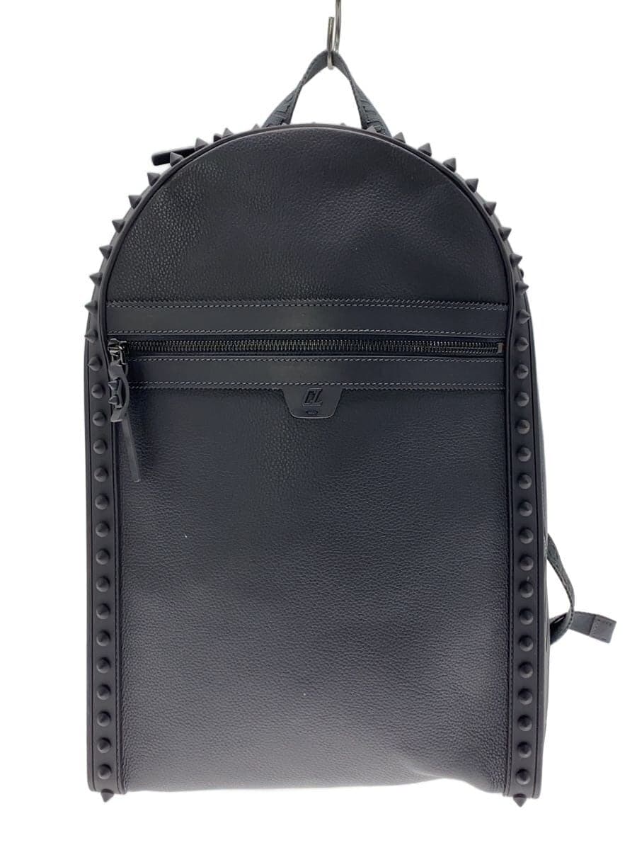 Christian Louboutin Rubber Leather Mix Studs Backpack -- GRY