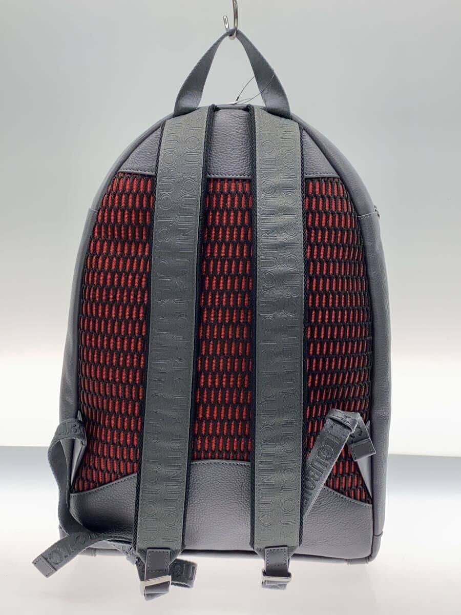 Christian Louboutin Rubber Leather Mix Studs Backpack -- GRY 3