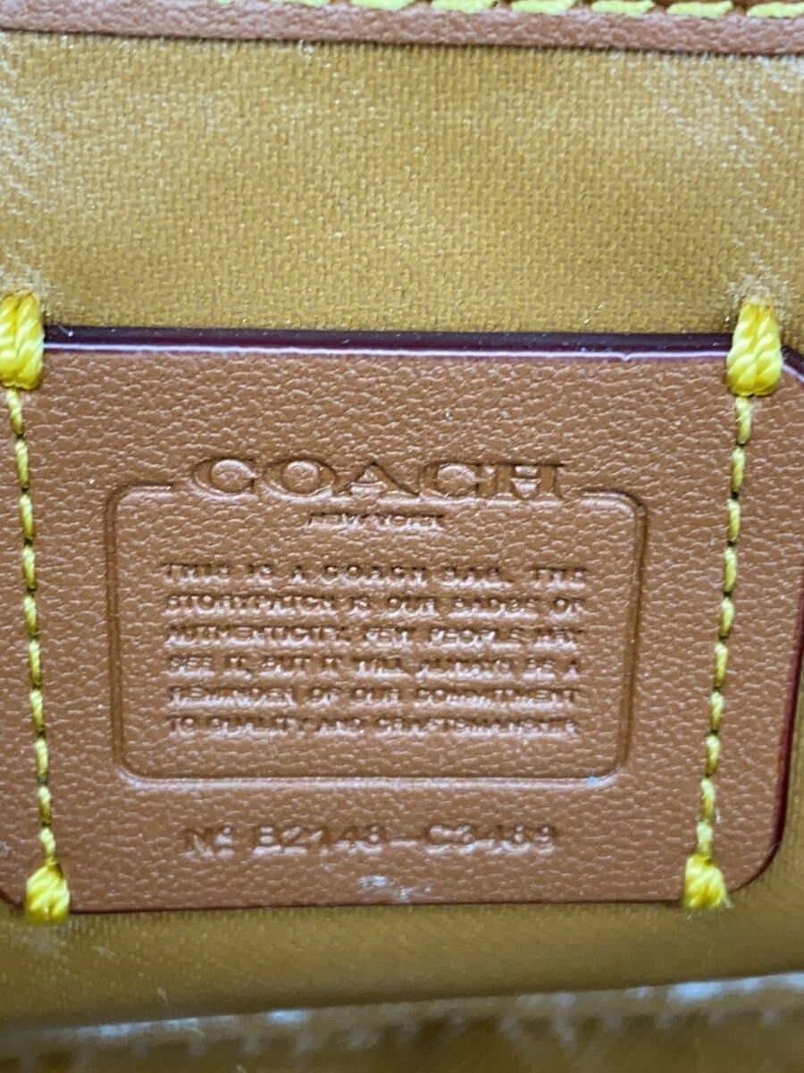 COACH Pouch Leather YLW Solid B2148-C2489 5