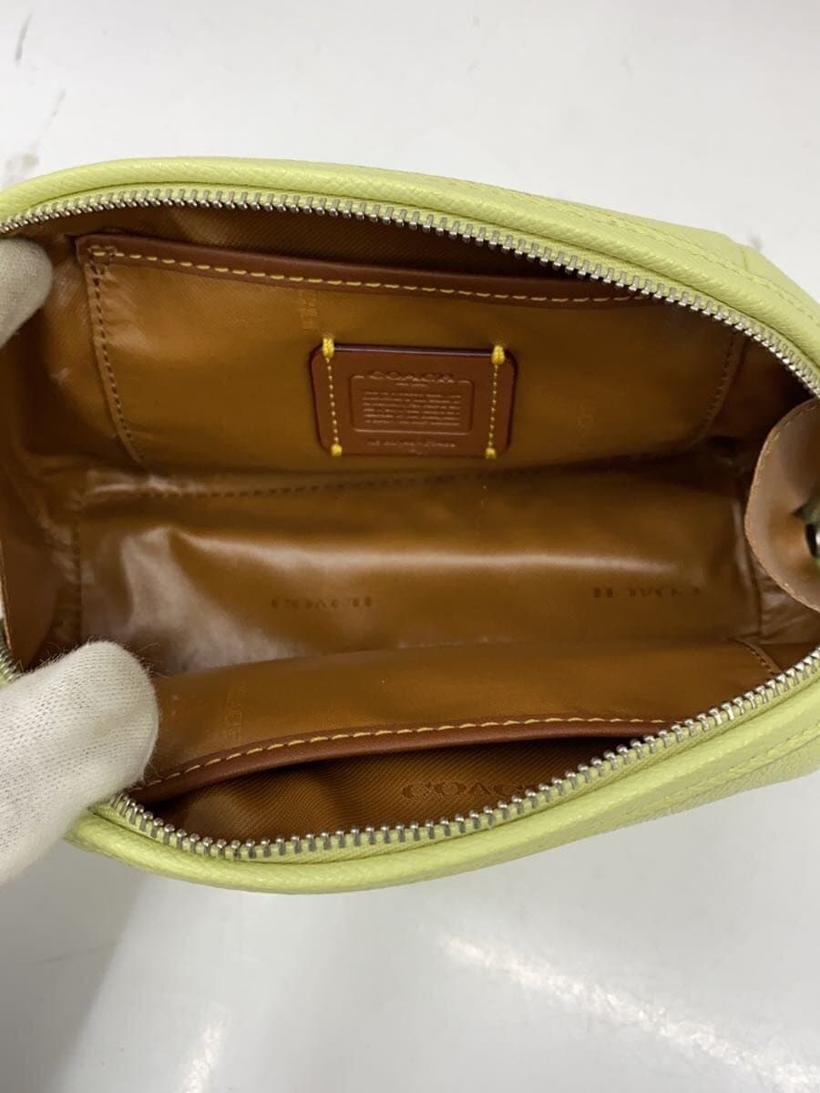 COACH Pouch Leather YLW Solid B2148-C2489 6
