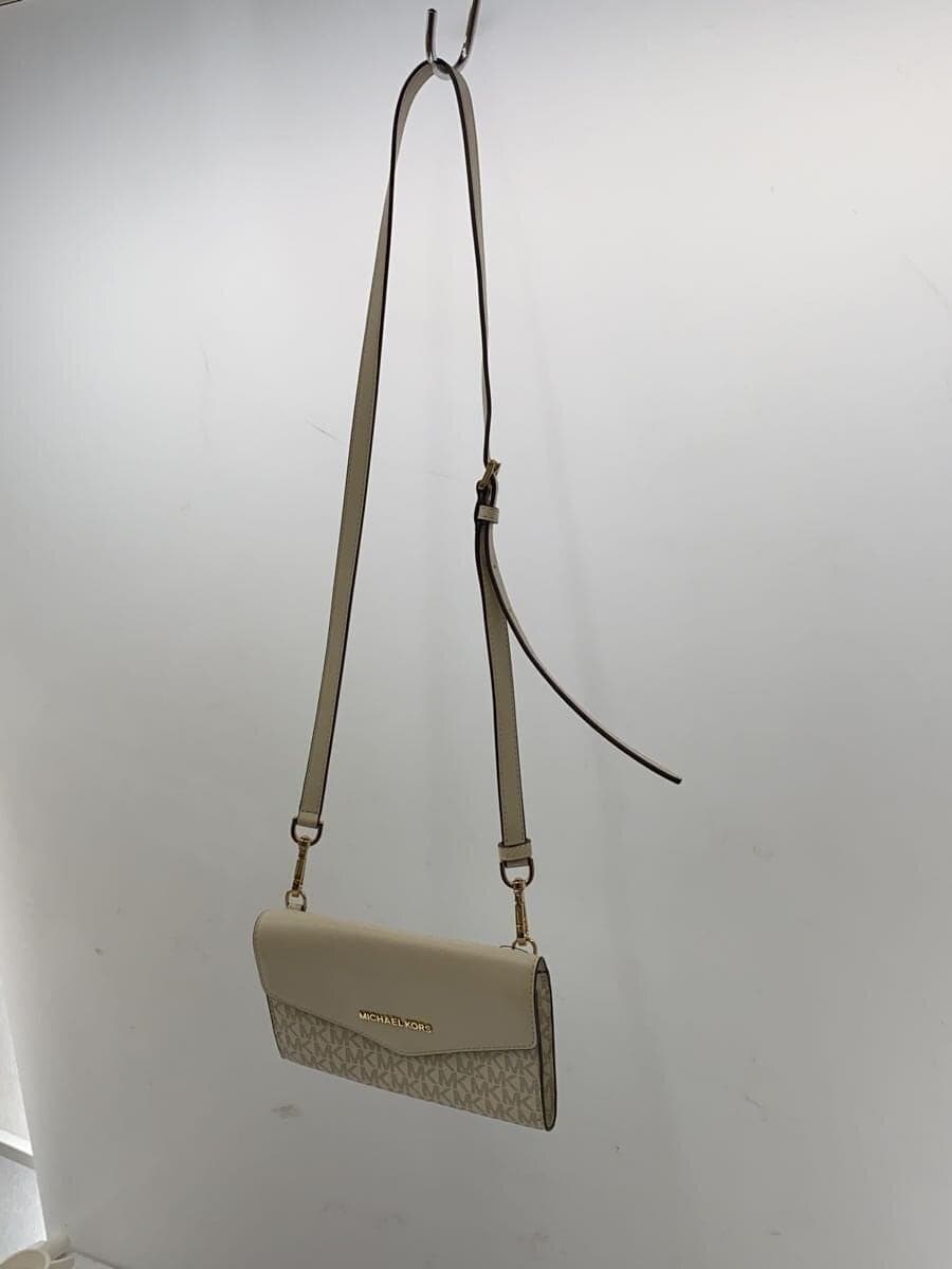 MICHAEL KORS Shoulder Bag Leather BEG All Over Pattern 2