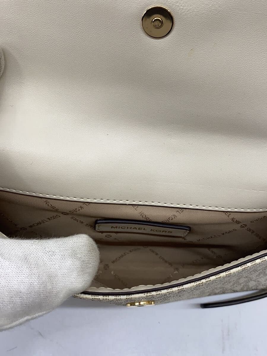 MICHAEL KORS Shoulder Bag Leather BEG All Over Pattern 6