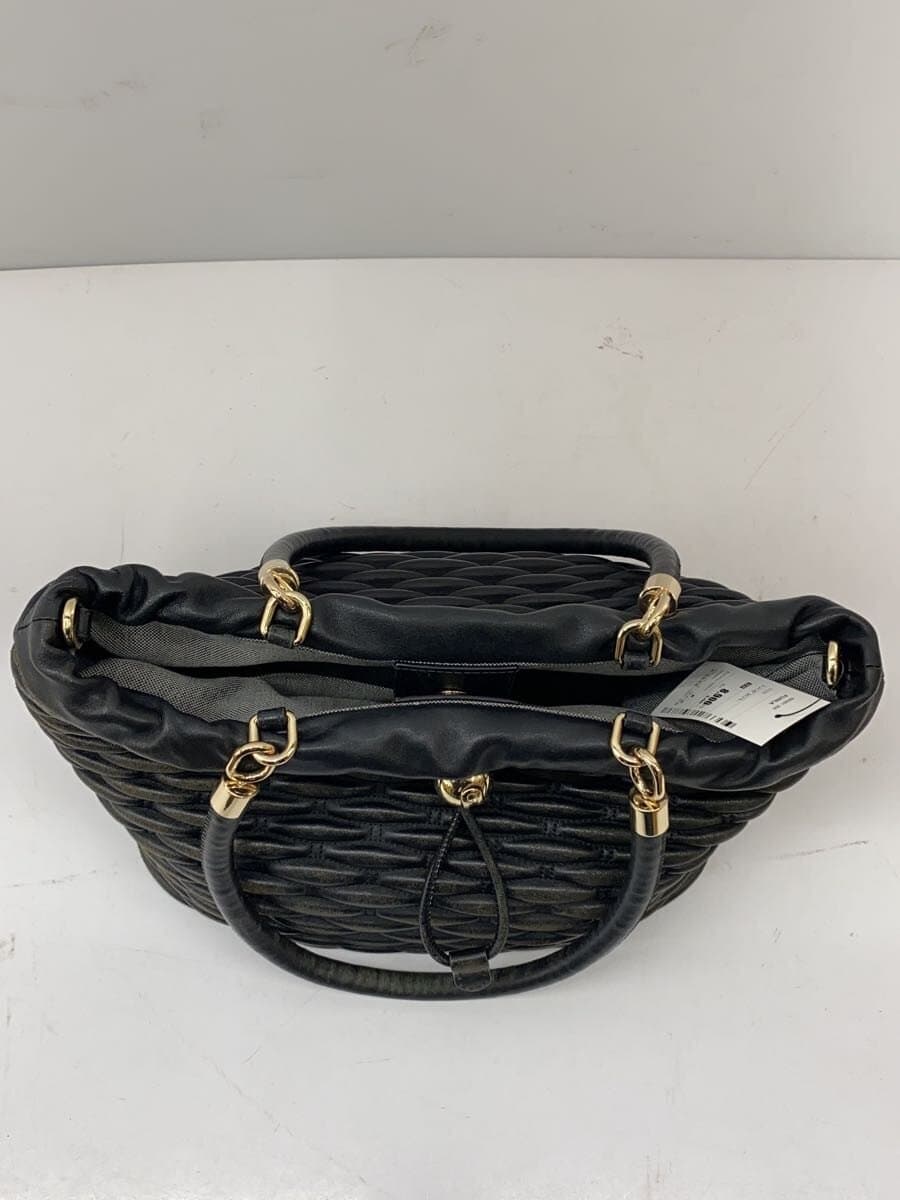 FURLA Handbag Leather BLK Solid 4