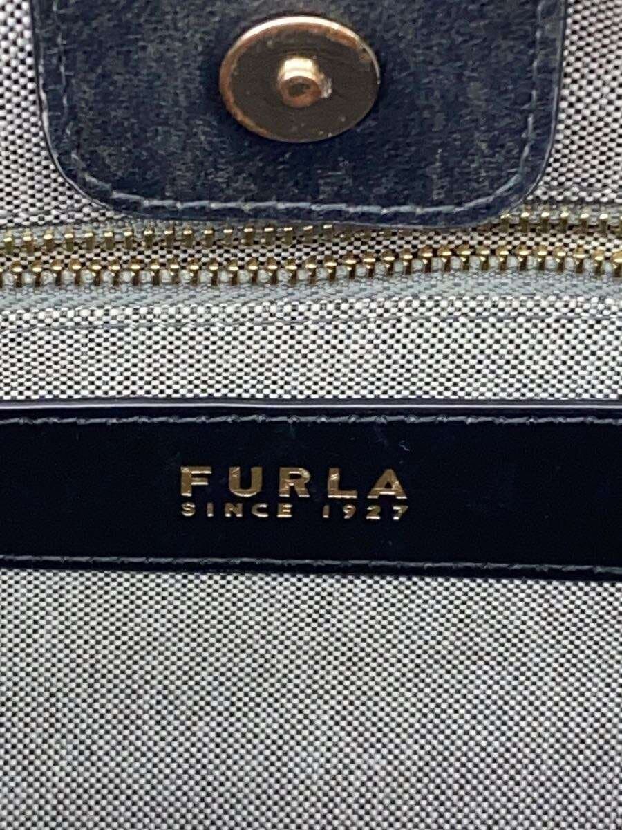 FURLA Handbag Leather BLK Solid 5