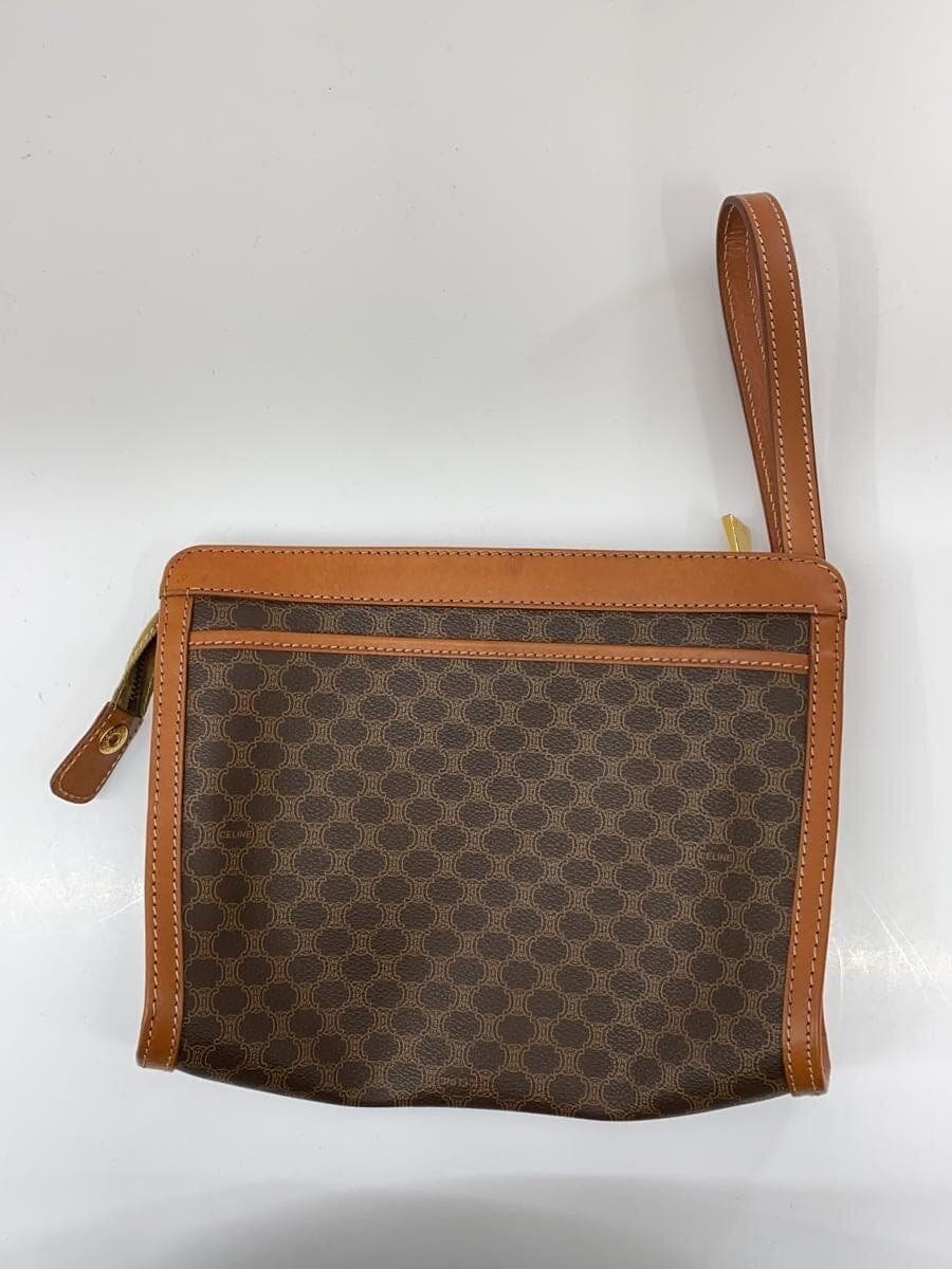 CELINE Clutch Bag Leather BRW All Over Pattern 3