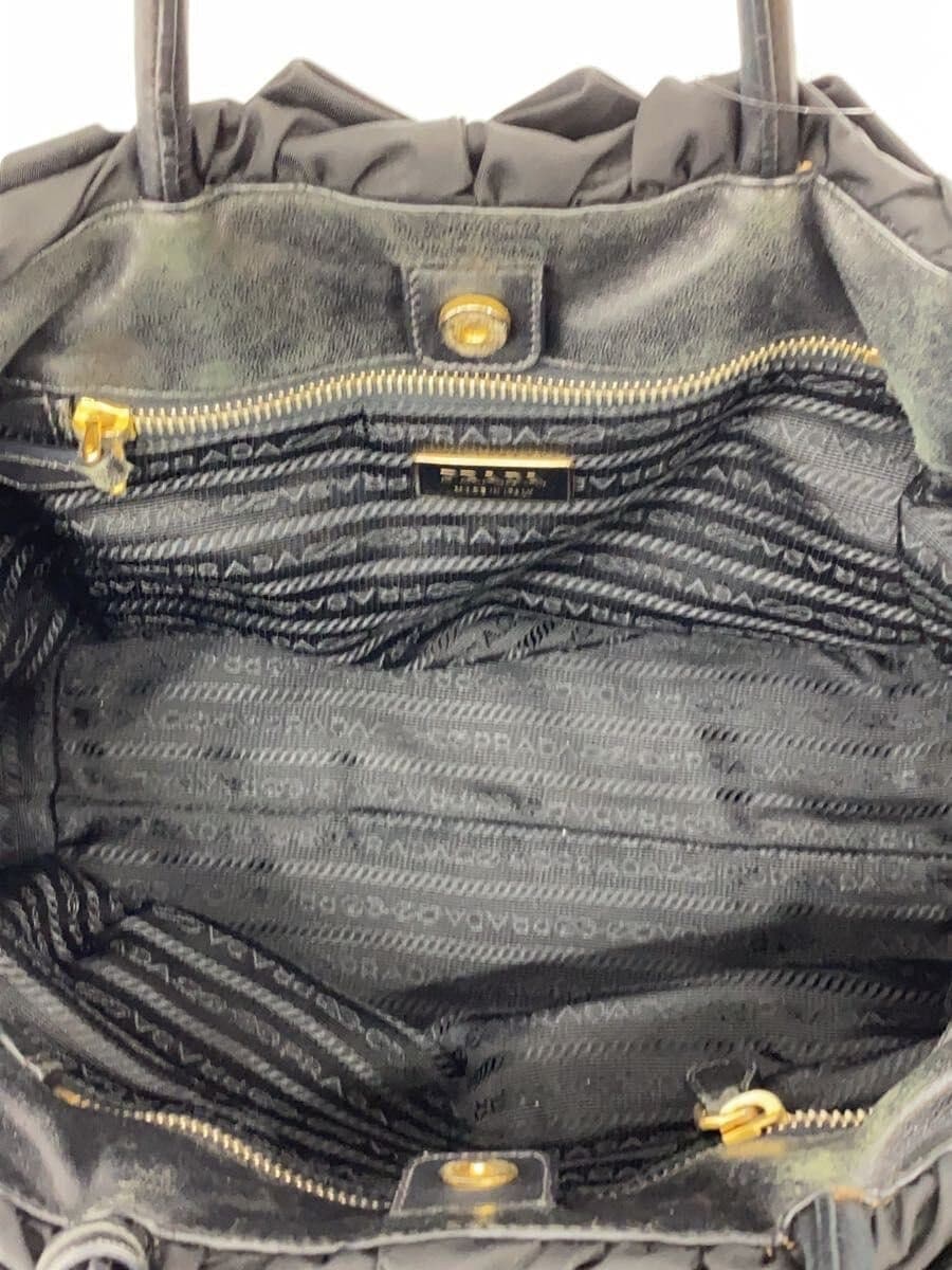 PRADA Tote Bag Nylon BLK Solid 6