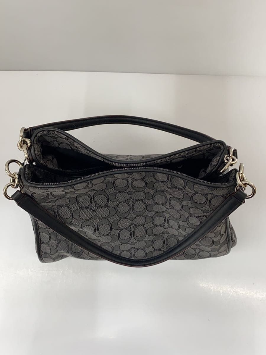 COACH Tote Bag Canvas BLK Monogram F36424 4