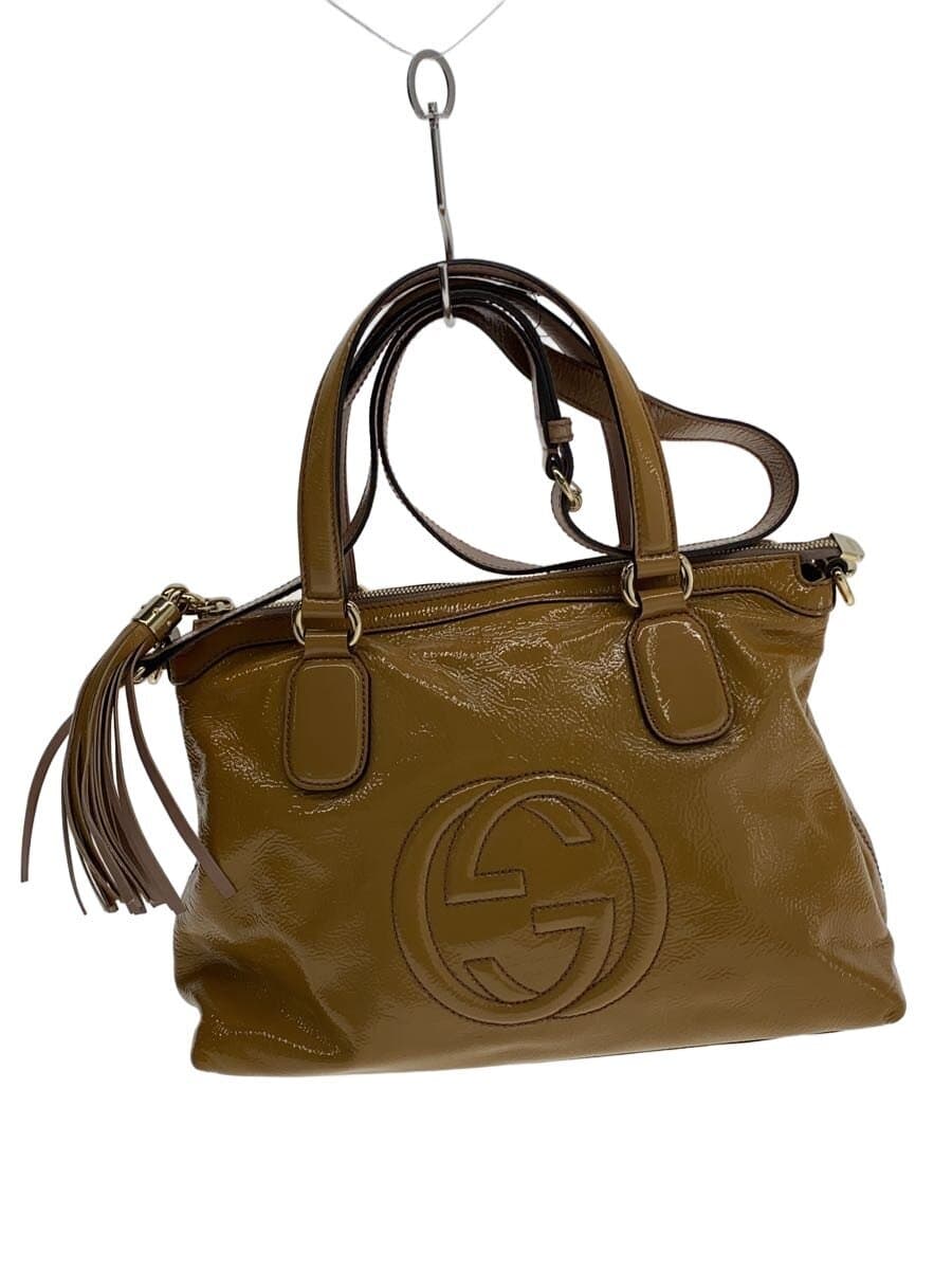 GUCCI Shoulder Bag Patent Leather CML Print 308362 493075