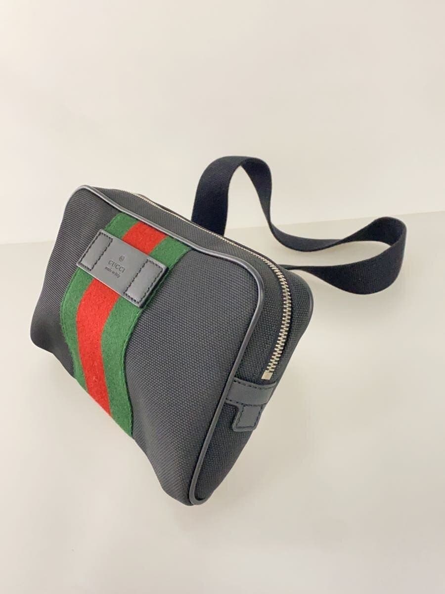 GUCCI shoulder bag canvas BLK 630919 520981 2