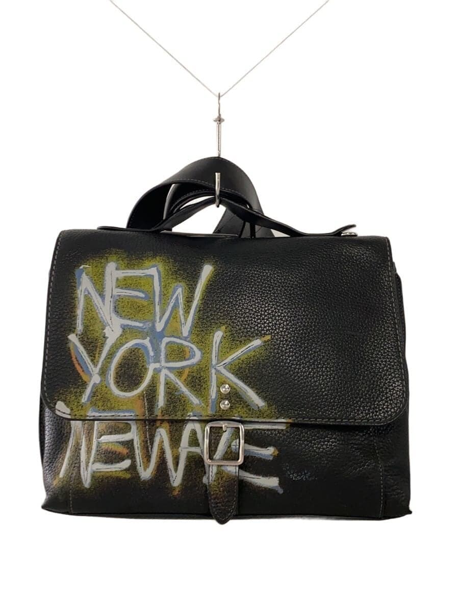 COACH×JEAN MICHEL BASQUIAT Shoulder Bag Leather BLK G2061-7043