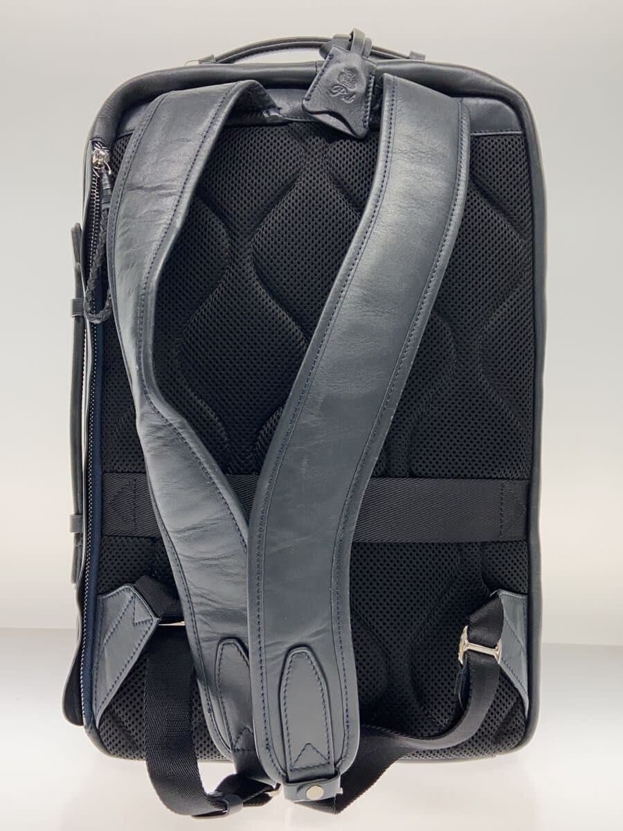 P.i.d Backpack Leather NVY Plain 3