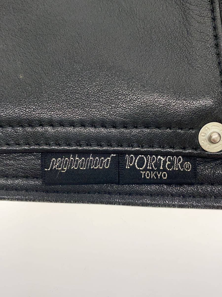 PORTER x NEIGHBORHOOD Waist Bag Leather BLK Solid 5