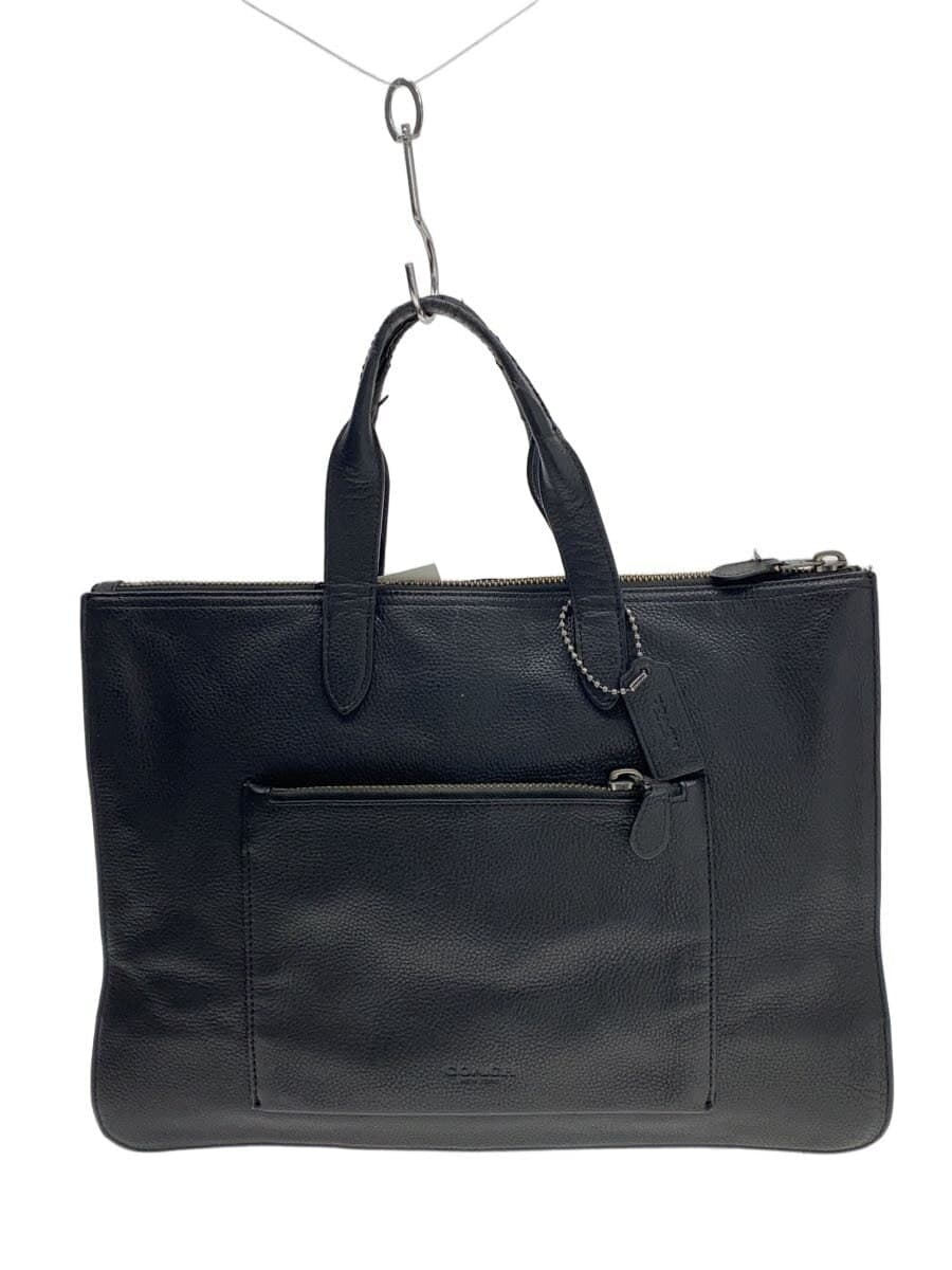 COACH Metro Polytan Soft Briefcase Leather BLK