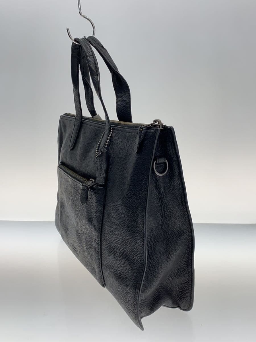 COACH Metro Polytan Soft Briefcase Leather BLK 2