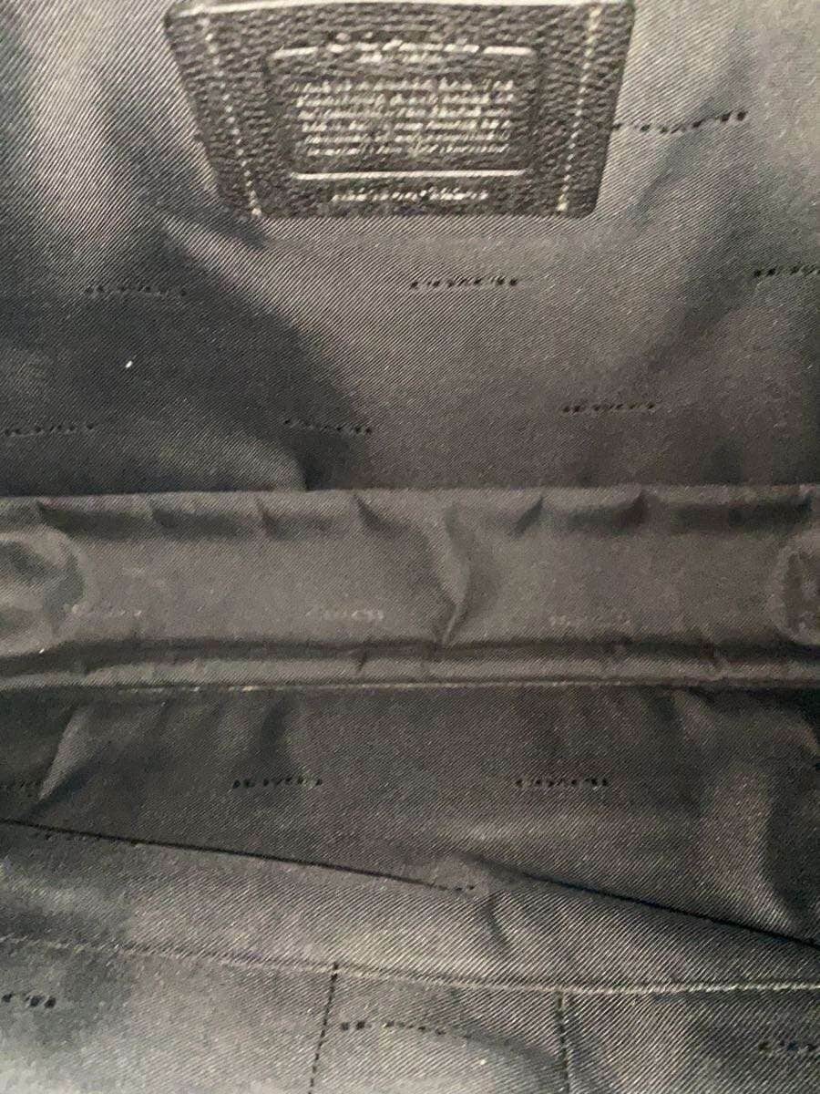 COACH Metro Polytan Soft Briefcase Leather BLK 6