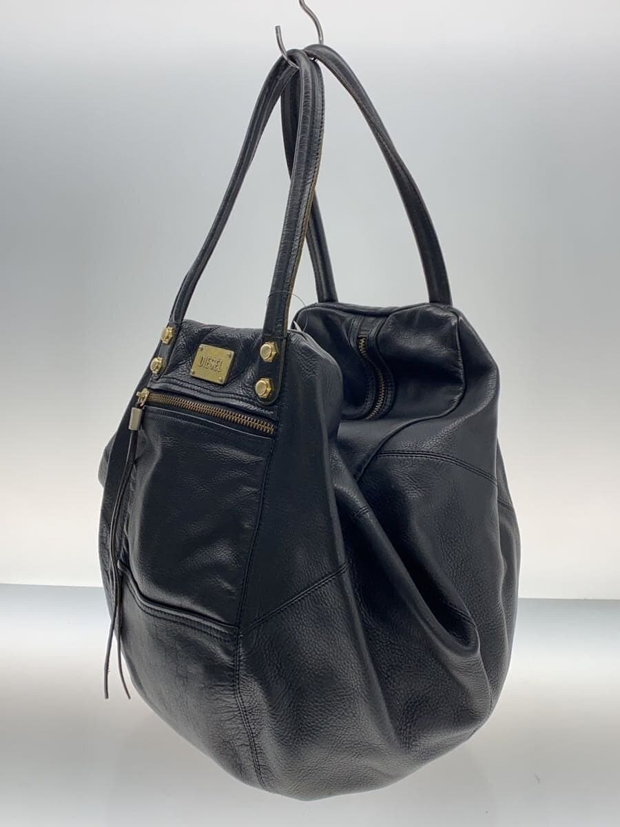 DIESEL Tote Bag Leather BLK 2