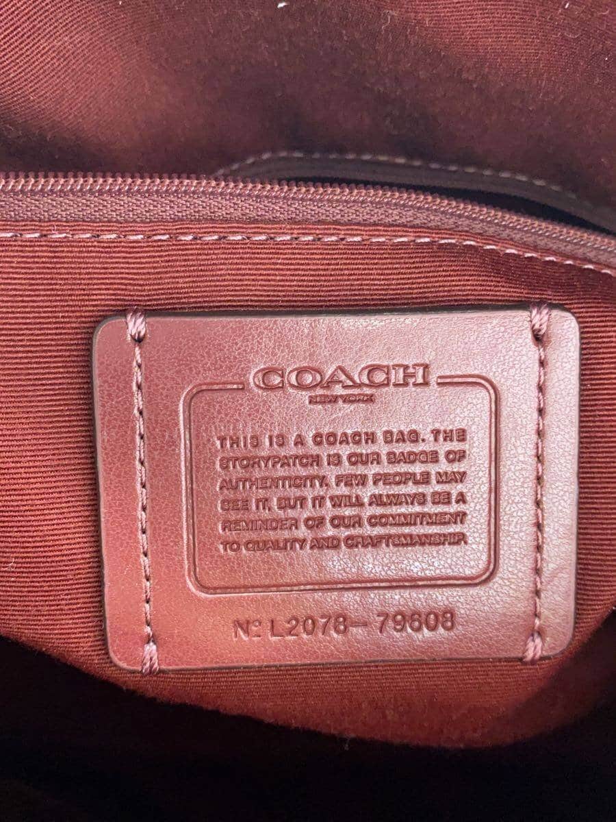 COACH Tote Bag Leather RED L2078-79608 5