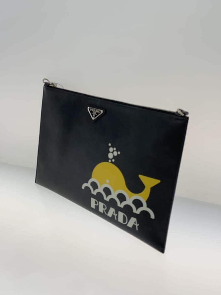 PRADA Second Bag PVC BLK 2