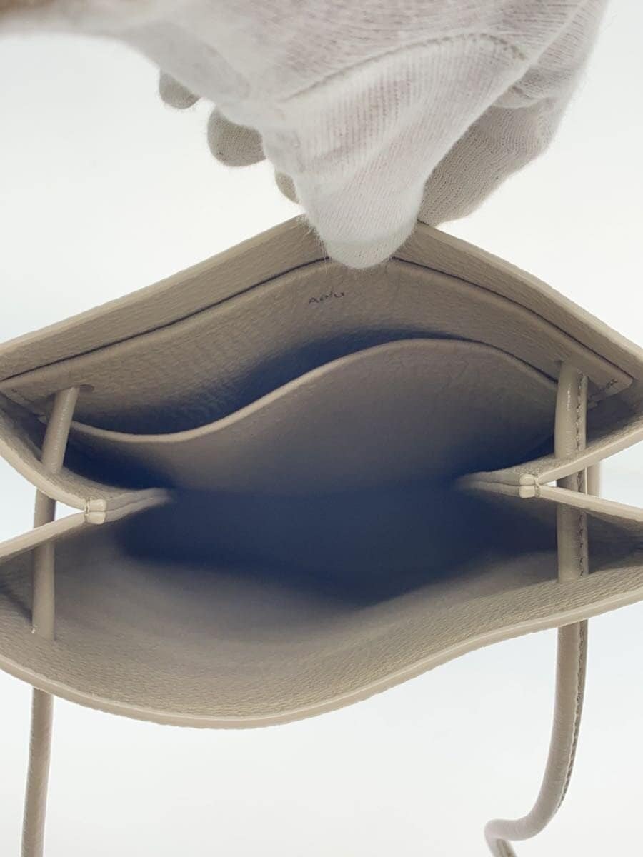 Aeta shoulder bag leather beige plain 6