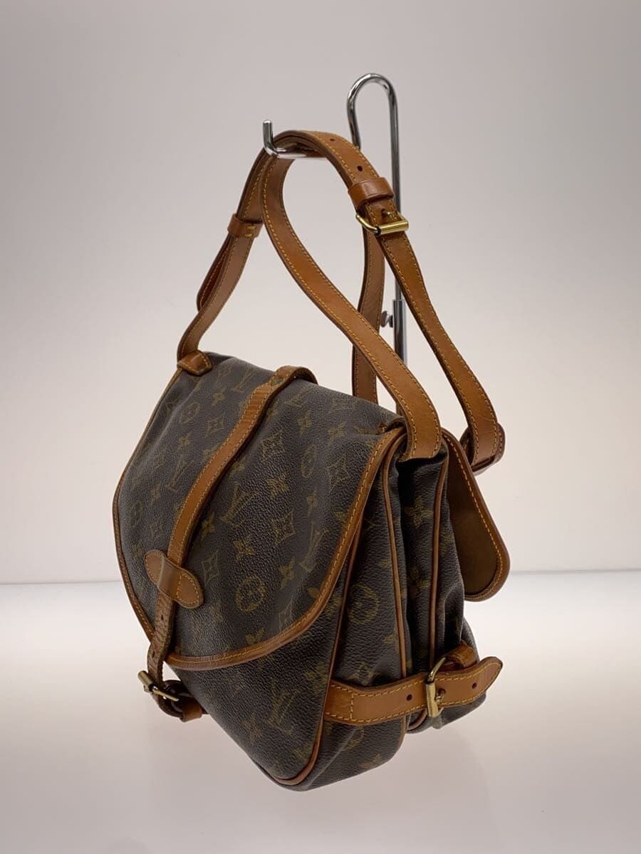 LOUIS VUITTON 1) Saumur 30_Monogram Canvas PVC BRW M42256 2