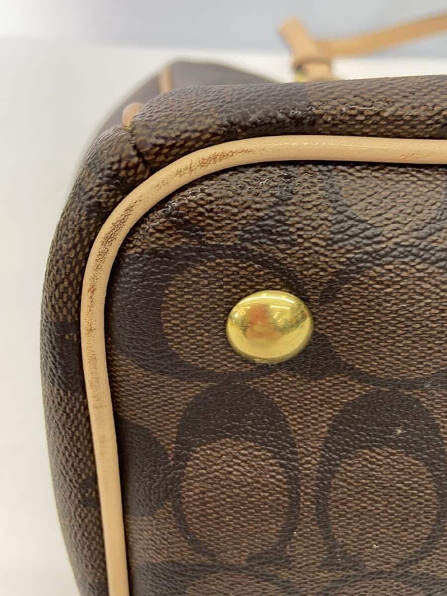 COACH Handbag PVC BRW Monogram 9