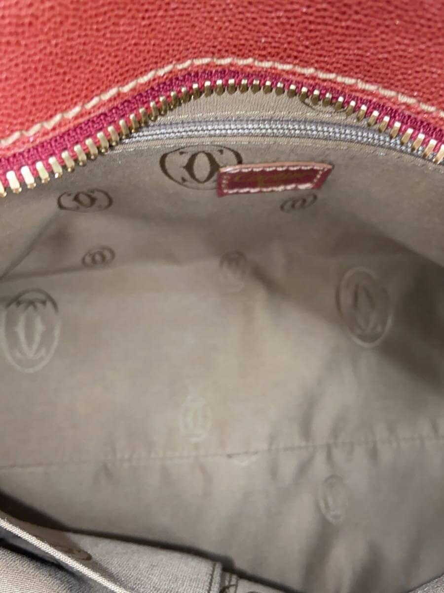 Cartier bag leather RED plain 6